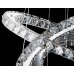 Three Crystal Ring Hanging Light with In-built LED