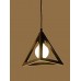 Iron Pyramid Mini Pendant Light with LED Filament Bulb