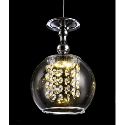 Crystal Wine Glass Mini Pendant Light with Bulb